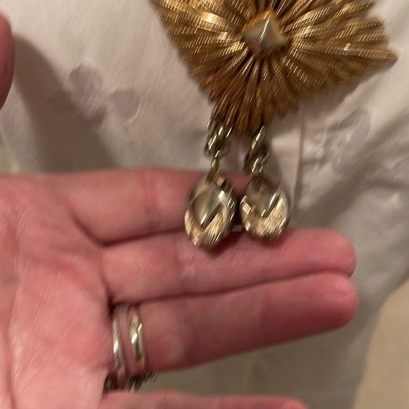 Vintage Crown Trifari C Heavy Gold Tone Neck/brch - Picture 3 of 7